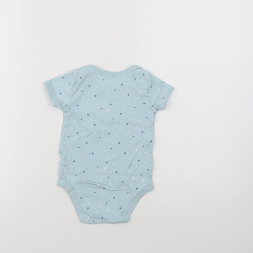 Matalan Baby Blue Geometric Cotton Babygrow One-Piece Size 12-18 Months  Snap - Star Print