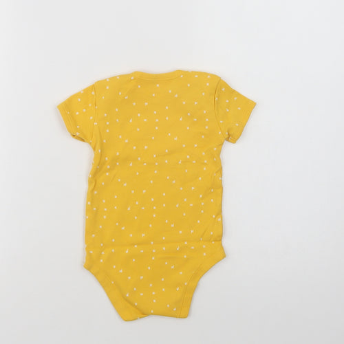 Matalan Baby Yellow Geometric Cotton Babygrow One-Piece Size 12-18 Months  Snap