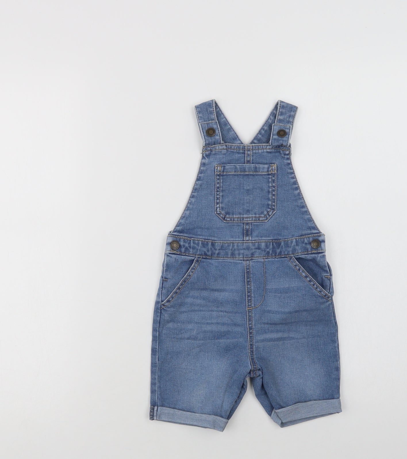 F&F Baby Blue  Cotton Jumpsuit Outfit/Set Size 12-18 Months  Button