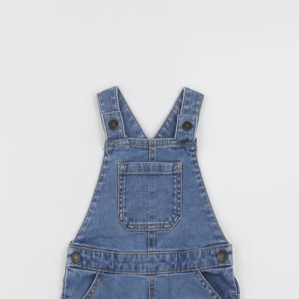 F&F Baby Blue  Cotton Jumpsuit Outfit/Set Size 12-18 Months  Button