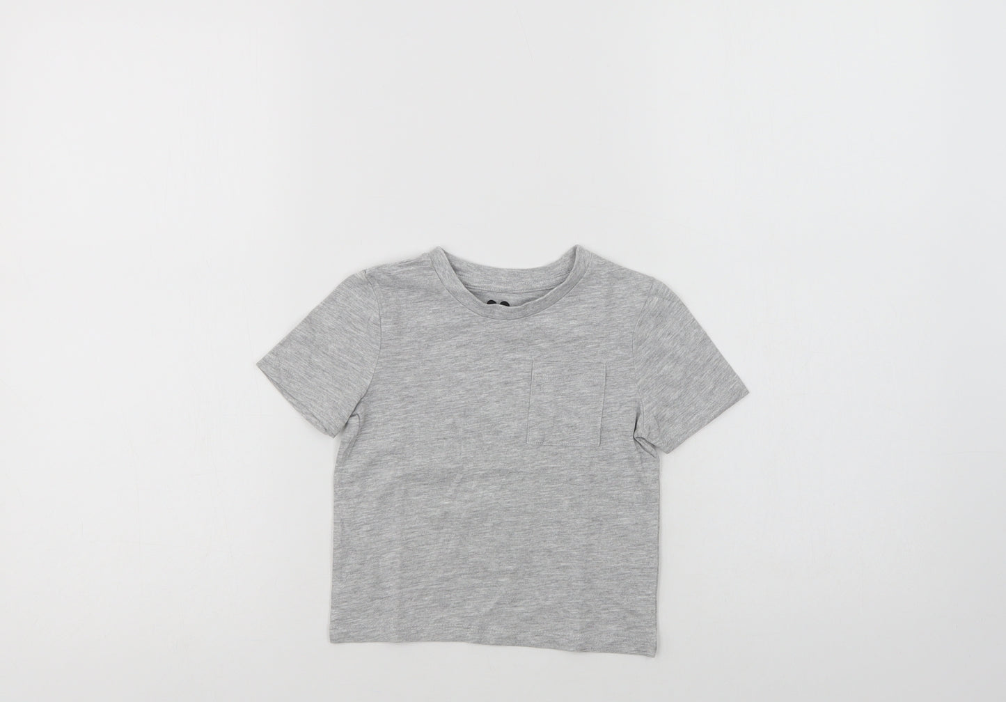 Very Baby Grey  Cotton Basic T-Shirt Size 18-24 Months Crew Neck