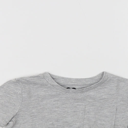 Very Baby Grey  Cotton Basic T-Shirt Size 18-24 Months Crew Neck