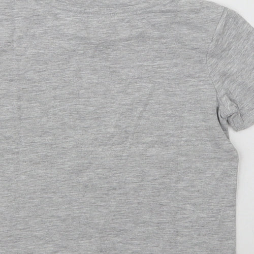 Very Baby Grey  Cotton Basic T-Shirt Size 18-24 Months Crew Neck