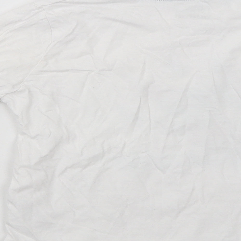 Lupilu Boys White  Cotton Basic T-Shirt Size 4-5 Years Crew Neck  - Dinosaur