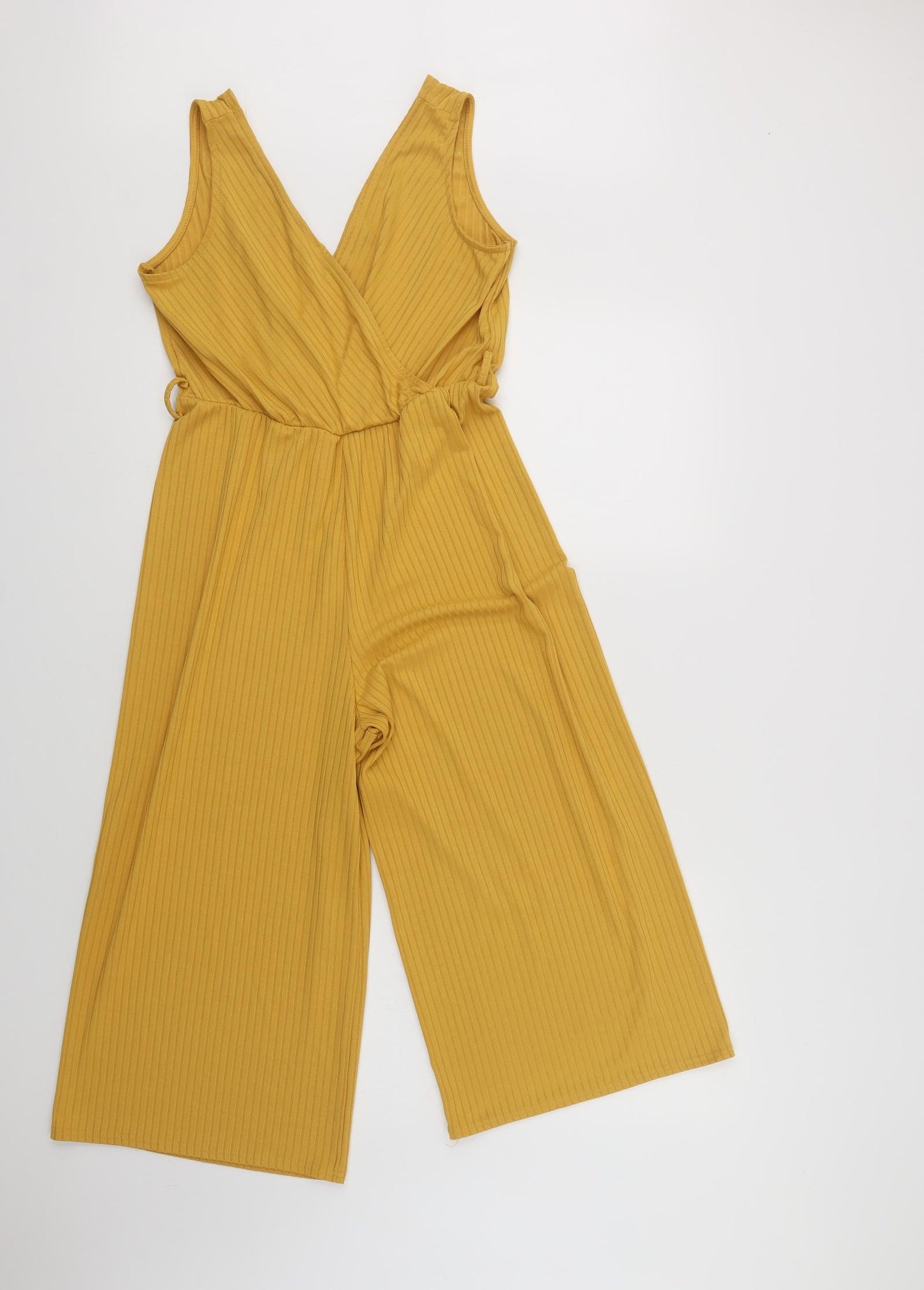 New Look Womens Yellow  Polyester Jumpsuit One-Piece Size 14 L20 in