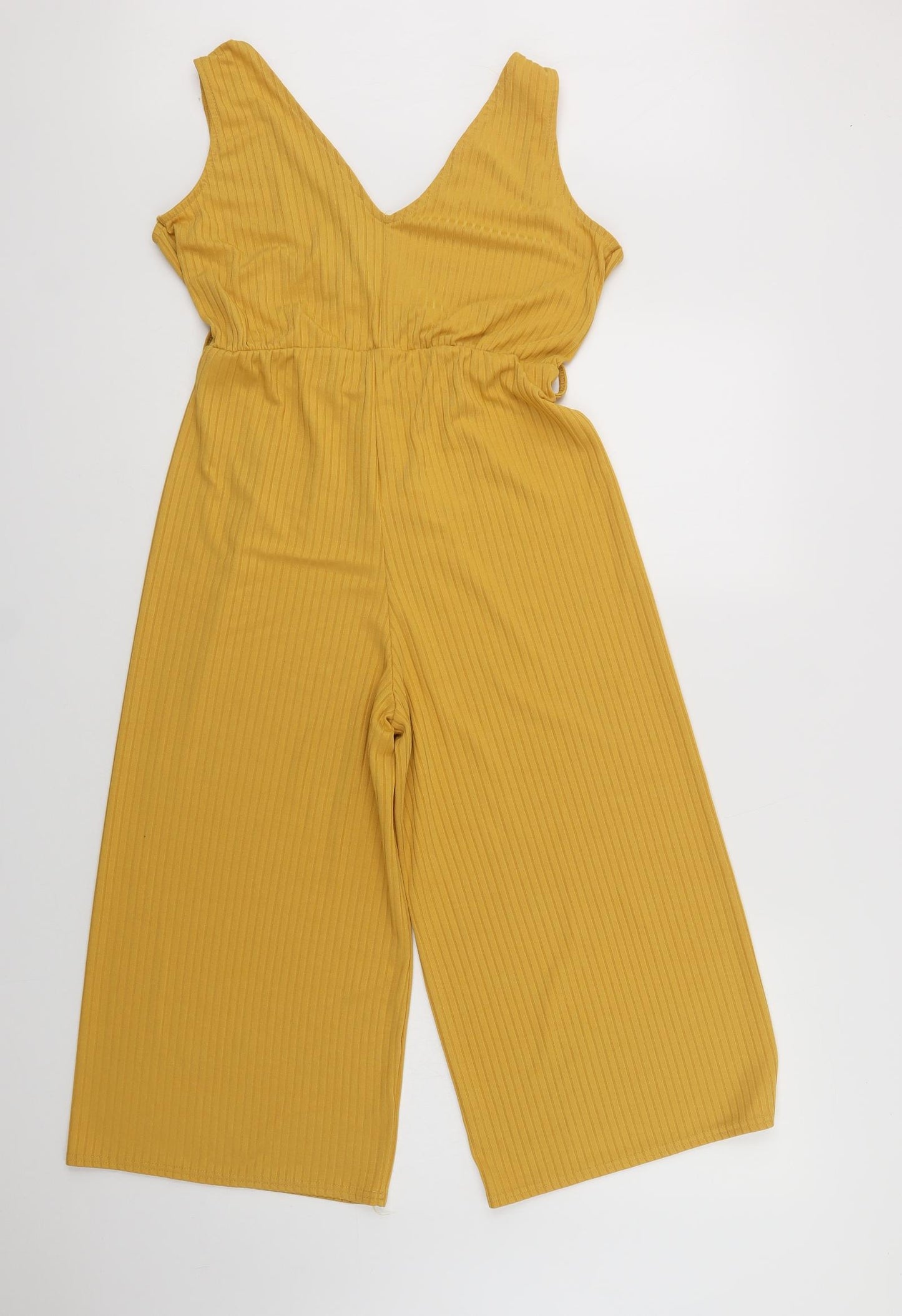 New Look Womens Yellow  Polyester Jumpsuit One-Piece Size 14 L20 in