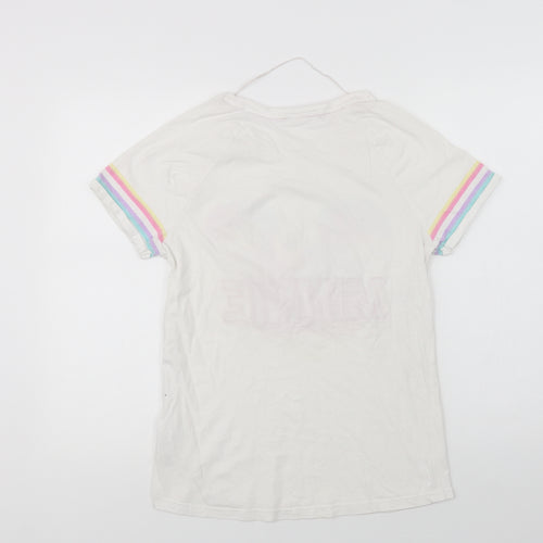 F&F Womens White  Cotton Top Pyjama Top Size 8   - Minnie Mouse