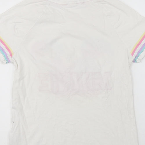 F&F Womens White  Cotton Top Pyjama Top Size 8   - Minnie Mouse