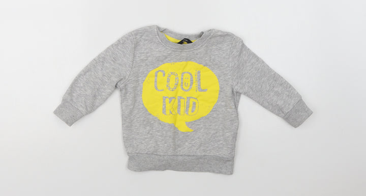 George Baby Grey  Cotton Pullover Jumper Size 12-18 Months   - Cool Kid