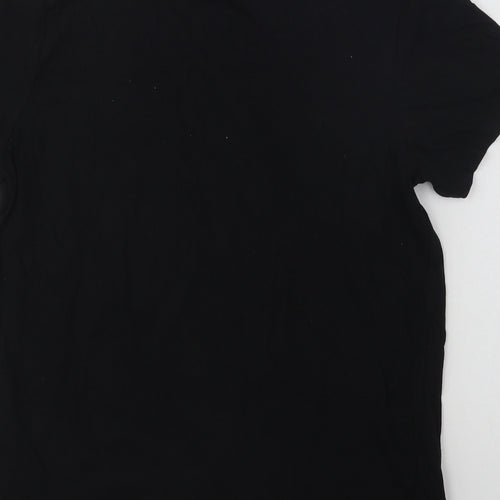 George Womens Black  Cotton Basic T-Shirt Size 8 Crew Neck - Sleigh All Day