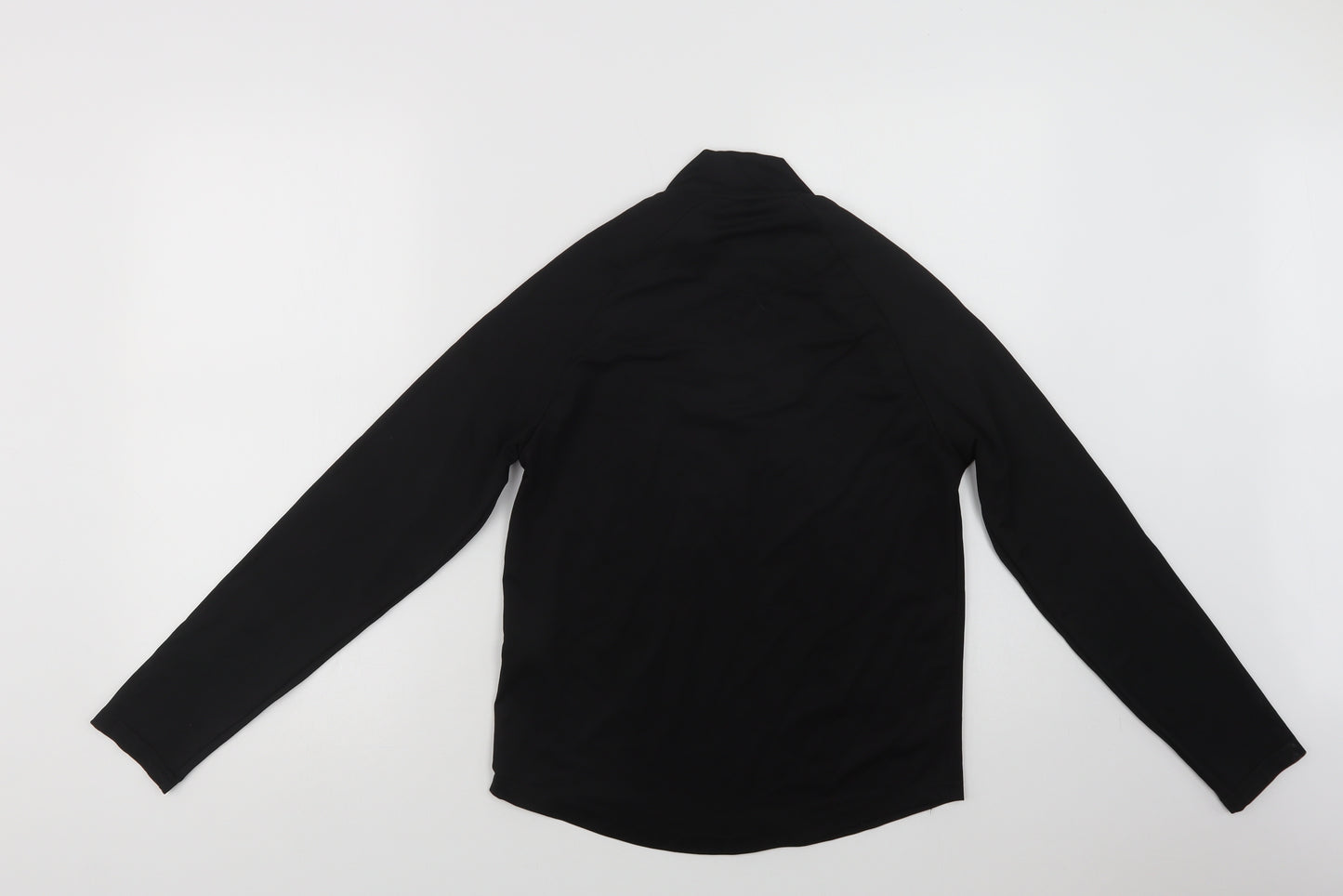 Boohoo Womens Black  Polyester Henley Sweatshirt Size 10  Zip