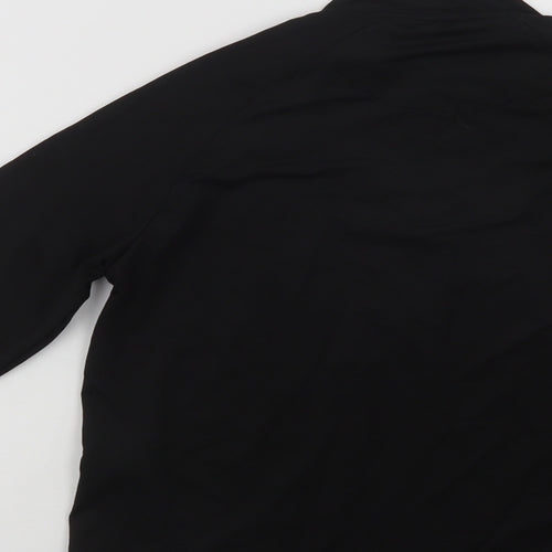 Boohoo Womens Black  Polyester Henley Sweatshirt Size 10  Zip