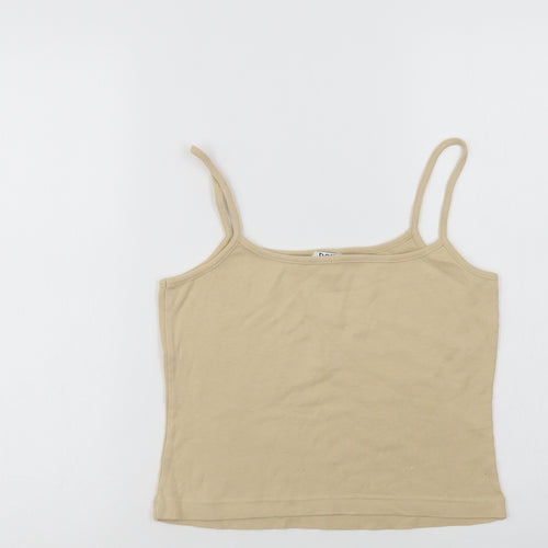 Bay Womens Beige  Cotton Camisole Tank Size 14 Square Neck