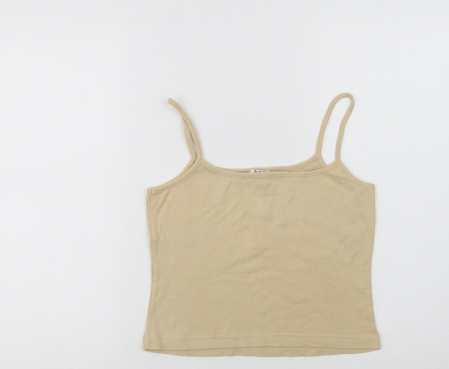 Bay Womens Beige  Cotton Camisole Tank Size 14 Square Neck