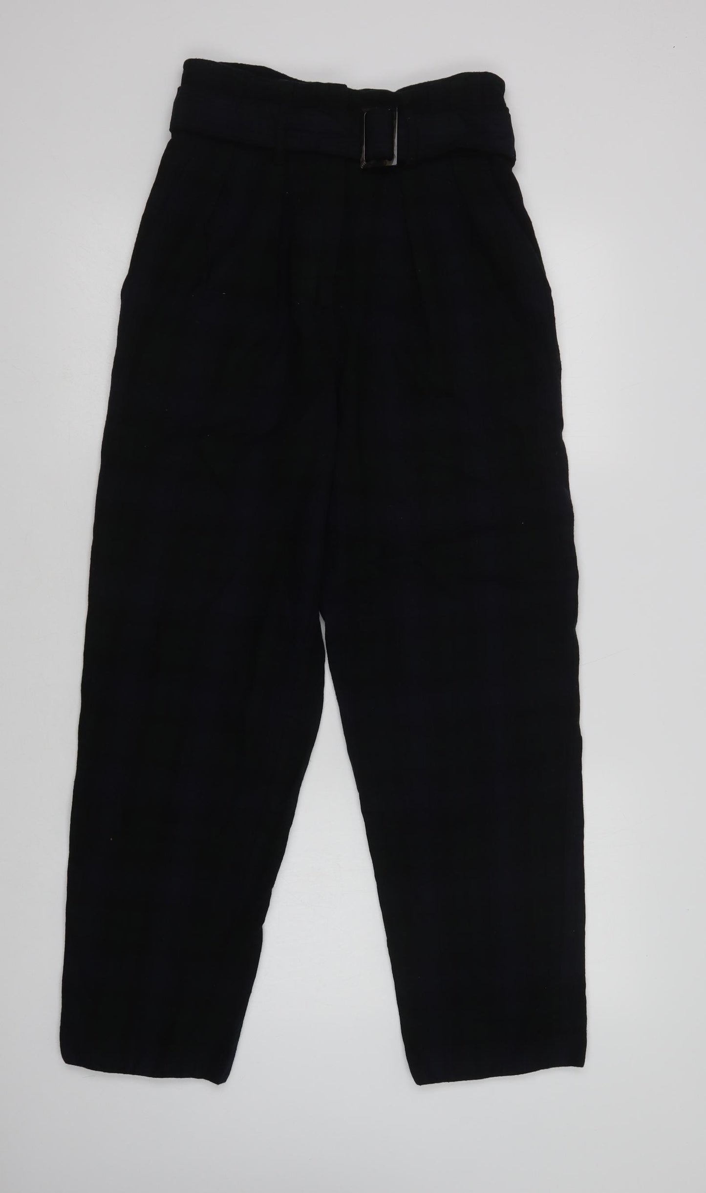 Massimo Dutti Womens Green Plaid Wool Dress Pants Trousers Size 10 L28 in Regular Hook & Loop