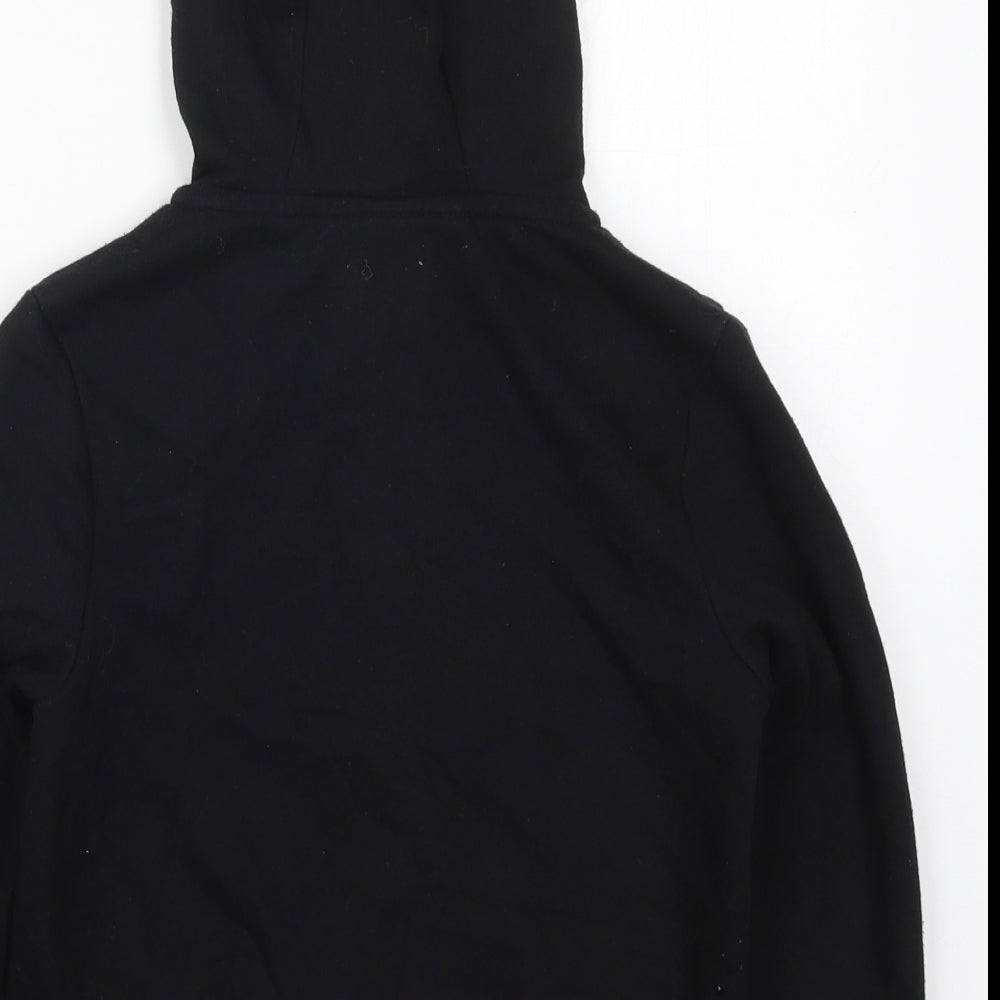 Jeff&Co Boys Black  Cotton Full Zip Hoodie Size 7-8 Years  Zip