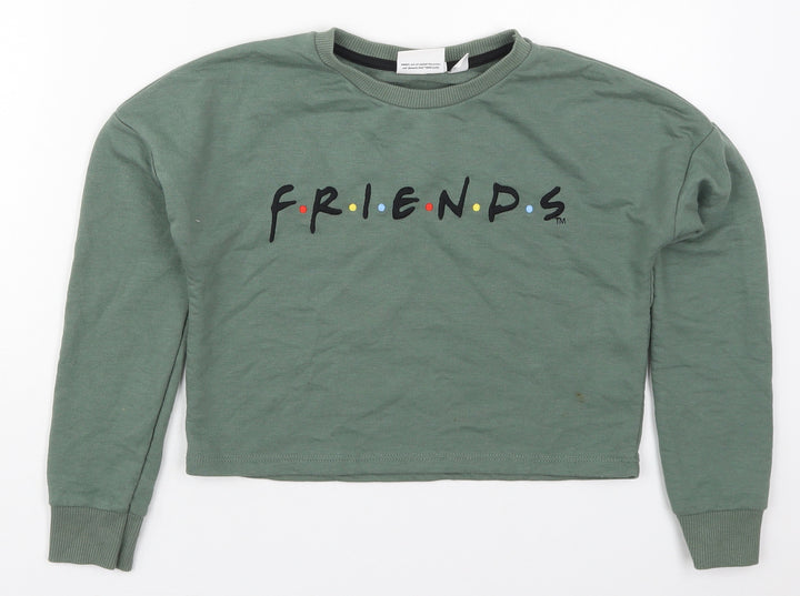 Pirmark Girls Green  Polyester Pullover Sweatshirt Size 9-10 Years  Pullover - Friends