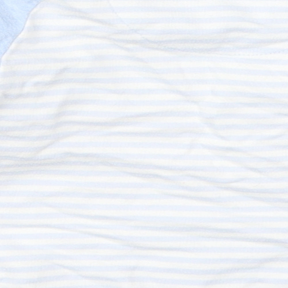 Mothercare Boys Blue Striped Cotton Basic T-Shirt Size 6-9 Months Crew Neck Pullover - Make a Little Wish