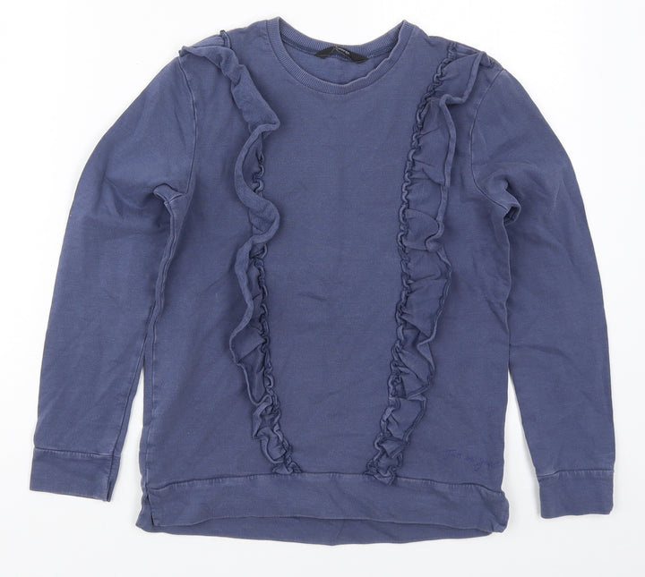 George Girls Blue  Cotton Pullover Sweatshirt Size 9-10 Years  Pullover