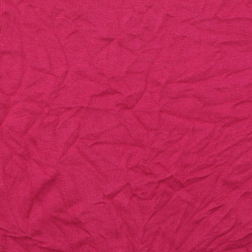Country Casuals Womens Pink  Viscose Basic T-Shirt Size S Round Neck