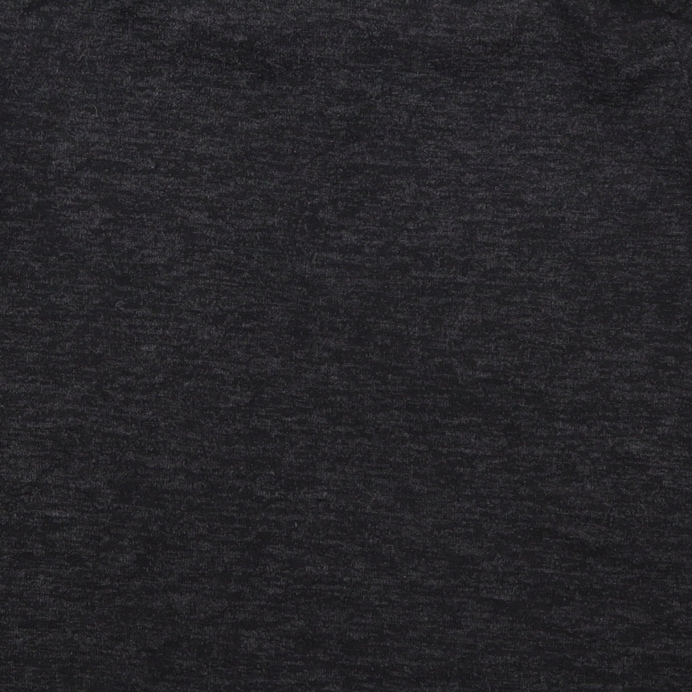 Classic Womens Grey  Viscose Basic T-Shirt Size 14 Roll Neck