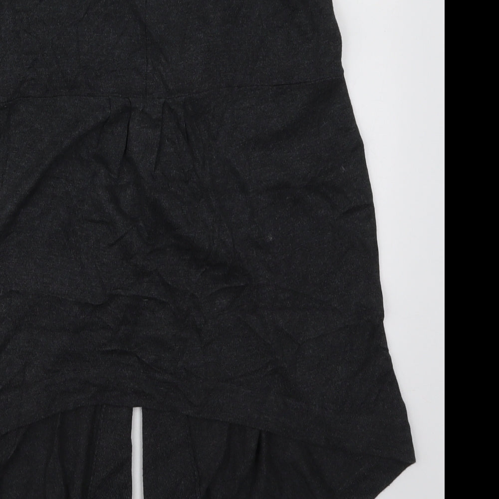 Fat Face Womens Grey V-Neck  Cotton Cardigan Jumper Size 12