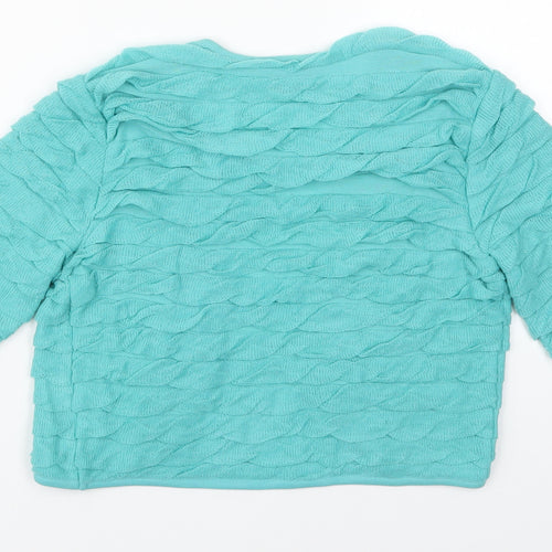 Per Una Womens Blue V-Neck  Polyester Cardigan Jumper Size 10