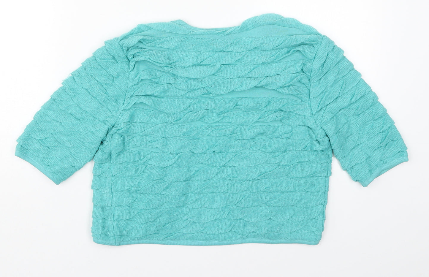 Per Una Womens Blue V-Neck  Polyester Cardigan Jumper Size 10