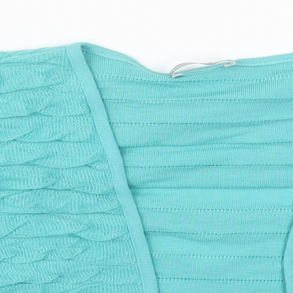 Per Una Womens Blue V-Neck  Polyester Cardigan Jumper Size 10