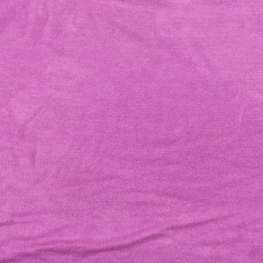 Bonmarché Womens Purple Mock Neck  Acrylic Pullover Jumper Size L