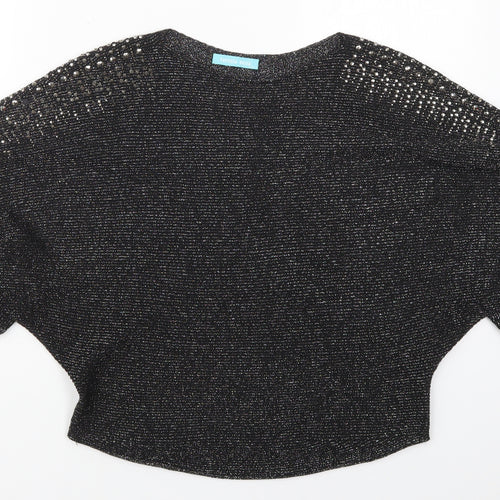 Foresta Bella Womens Black Round Neck  Viscose Pullover Jumper Size S