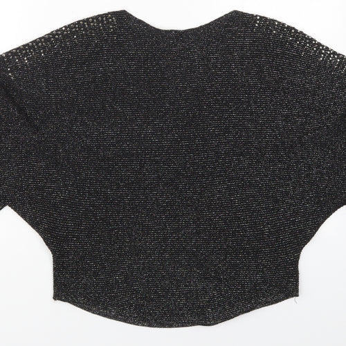 Foresta Bella Womens Black Round Neck  Viscose Pullover Jumper Size S
