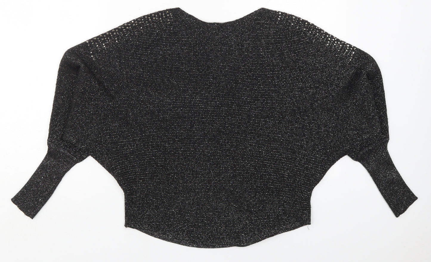 Foresta Bella Womens Black Round Neck  Viscose Pullover Jumper Size S