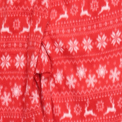 Studio Womens Red Geometric Polyester Trousers  Size 16 L27 in Regular Drawstring - Pyjama Pants