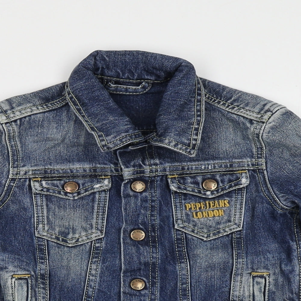 Pepe Jeans London Girls Blue   Jacket  Size 6 Years  Button