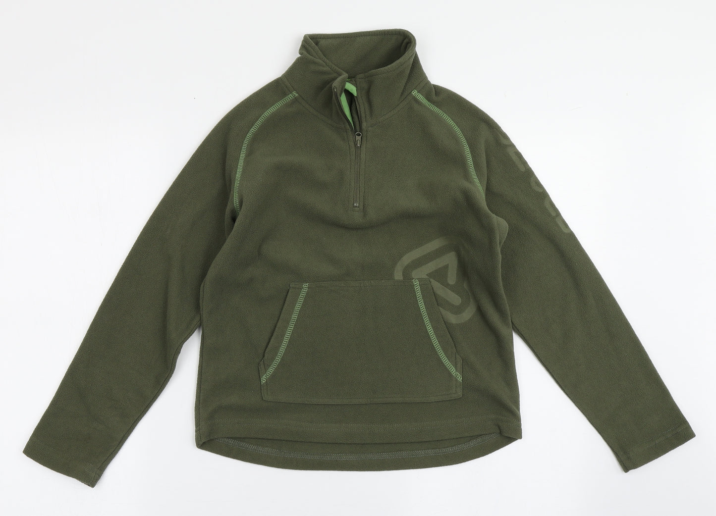 Dare 2B Boys Green  100% Polyester Pullover Sweatshirt Size 9-10 Years  Zip