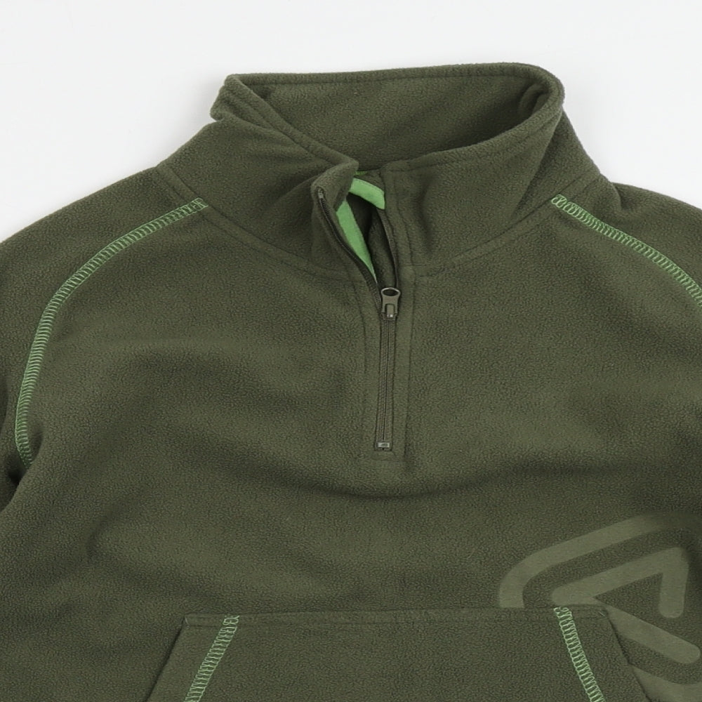 Dare 2B Boys Green  100% Polyester Pullover Sweatshirt Size 9-10 Years  Zip