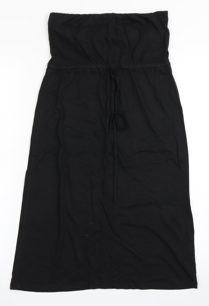 New Look Womens Black  Cotton A-Line  Size 10  Off the Shoulder Pullover