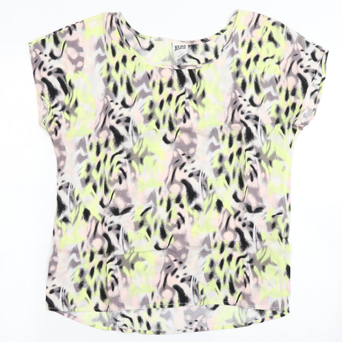 VERO MODA Womens Multicoloured  Viscose Basic Blouse Size S Round Neck