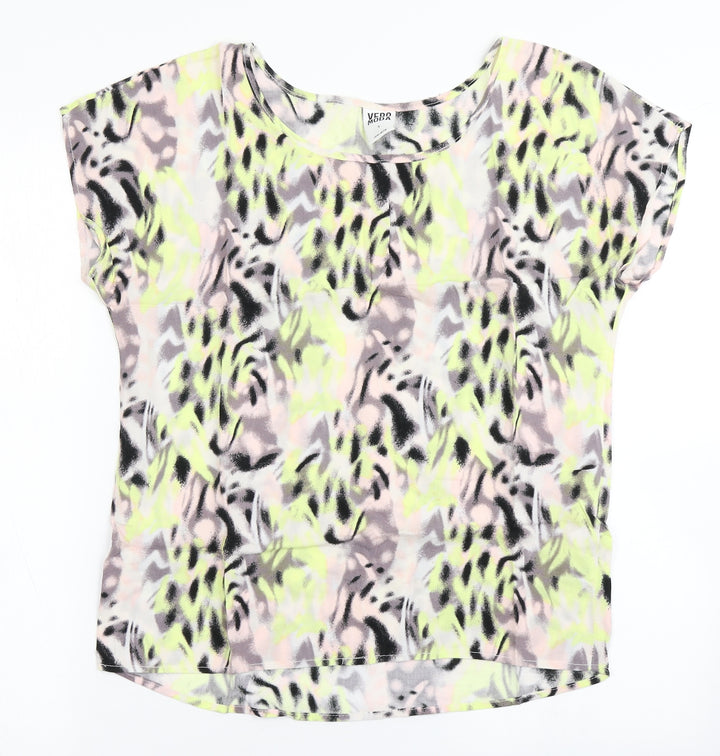 VERO MODA Womens Multicoloured  Viscose Basic Blouse Size S Round Neck