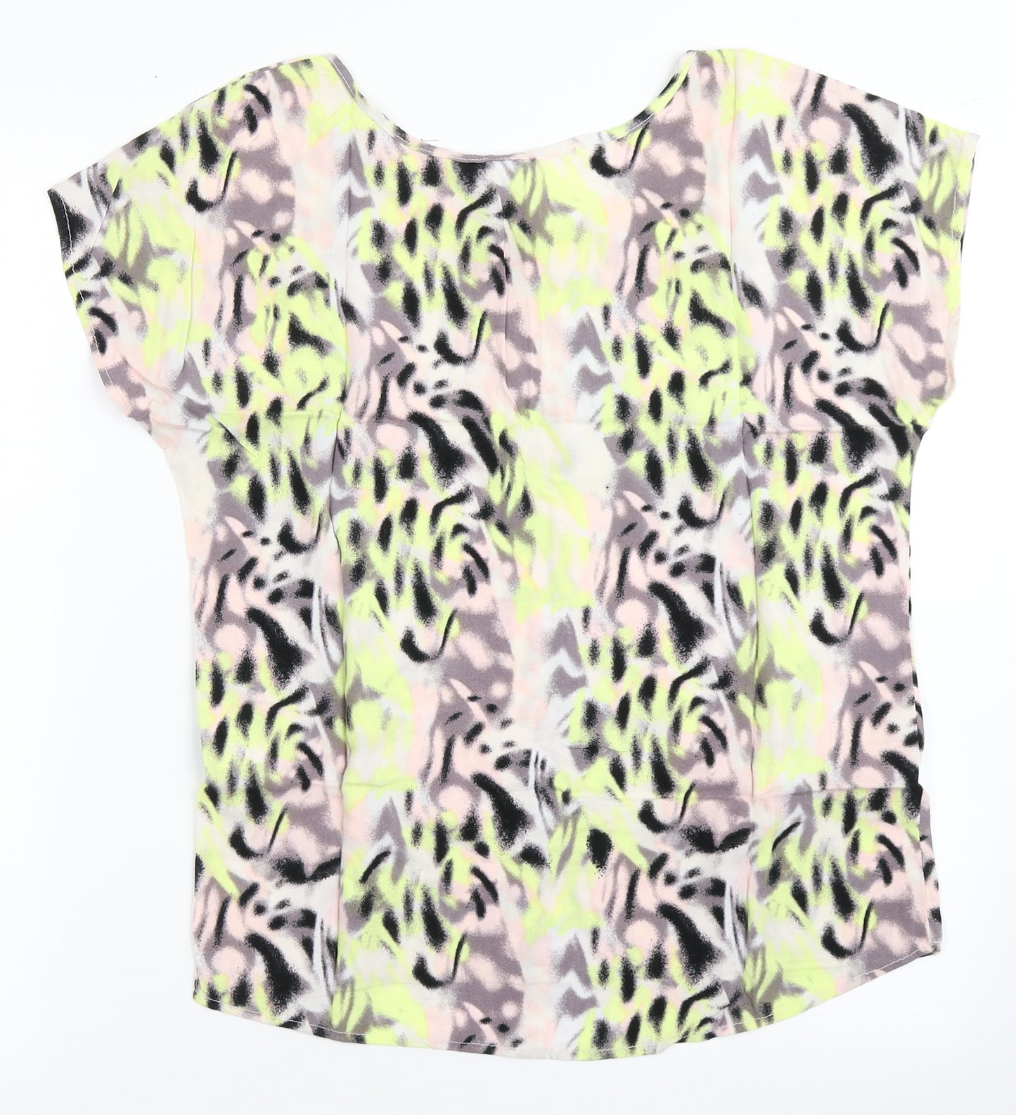VERO MODA Womens Multicoloured  Viscose Basic Blouse Size S Round Neck
