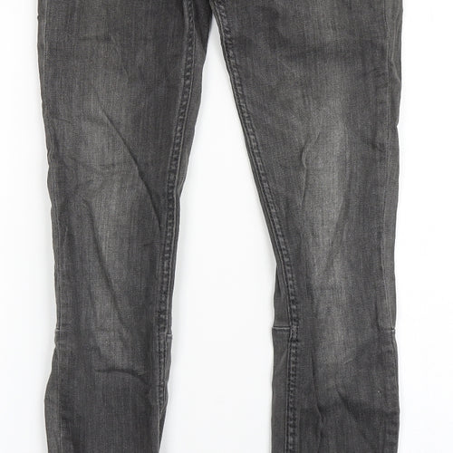 Zara Womens Grey  Polyester Jegging Jeans Size 6 L29 in Regular Button
