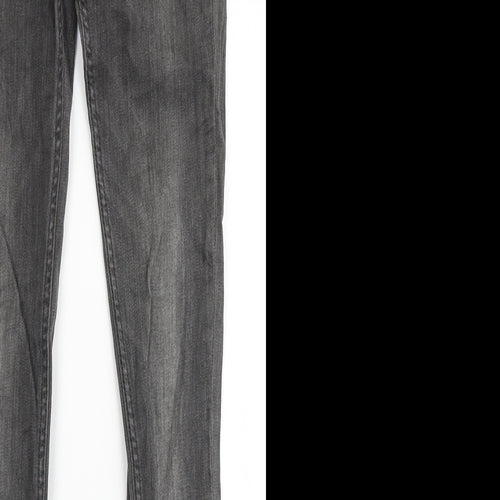 Zara Womens Grey  Polyester Jegging Jeans Size 6 L29 in Regular Button