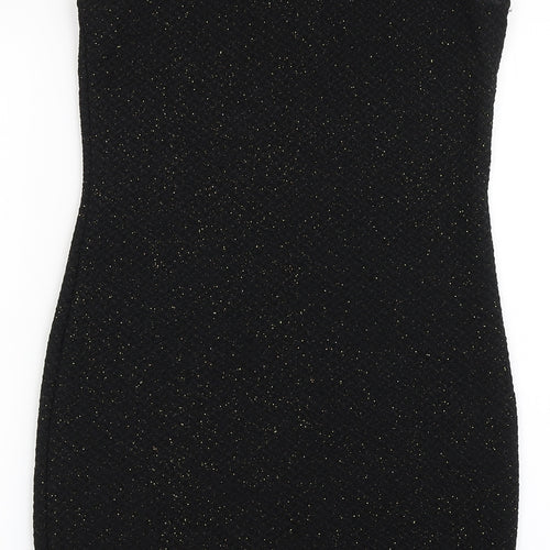 Gondola Blu Womens Black  Polyester Bodycon  Size S  Round Neck Pullover