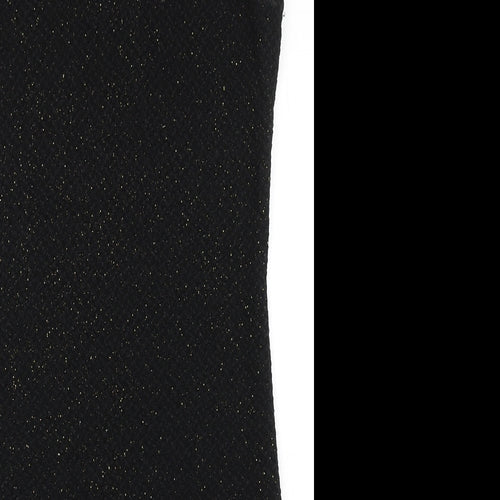 Gondola Blu Womens Black  Polyester Bodycon  Size S  Round Neck Pullover