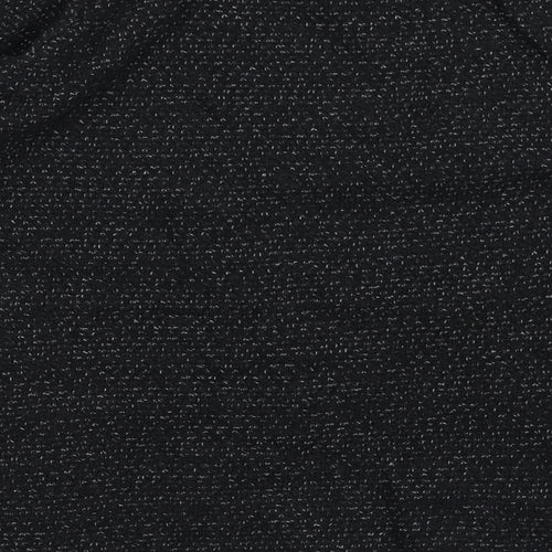 F&F Womens Black Round Neck  Cotton Pullover Jumper Size 10
