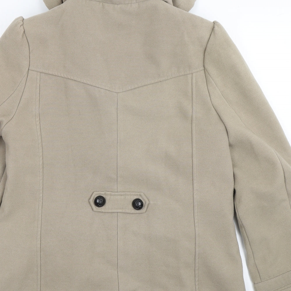 New Look Womens Beige   Pea Coat Coat Size 18  Button