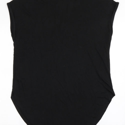 Primark Womens Black  Polyester Basic T-Shirt Size L Round Neck - One More Chance