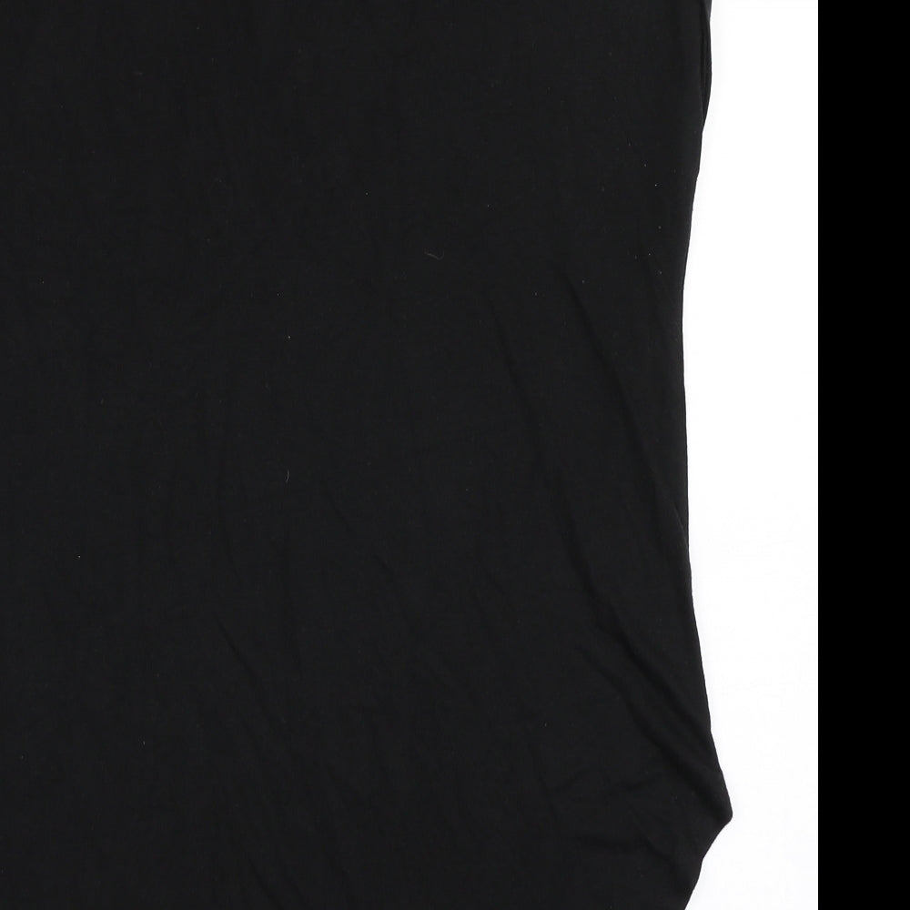 Primark Womens Black  Polyester Basic T-Shirt Size L Round Neck - One More Chance