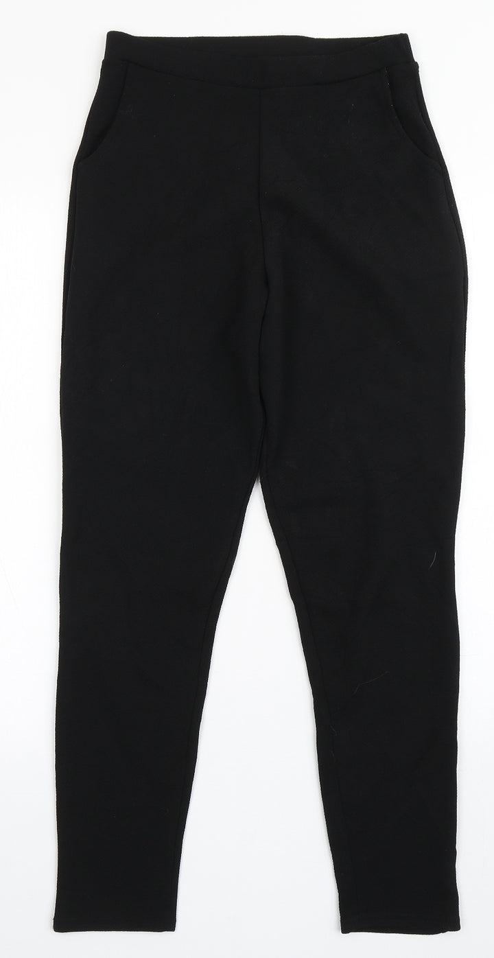 Boohoo Womens Black  Polyester Trousers  Size 10 L26 in Regular